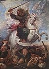 St James the Great in the Battle of Clavijo by Juan Carreno De Miranda